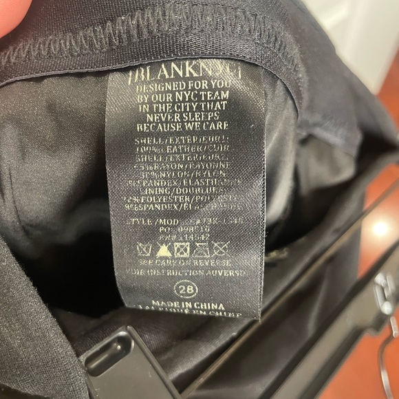 BlankNYC black leather/suede leggings - Picture 4 of 5